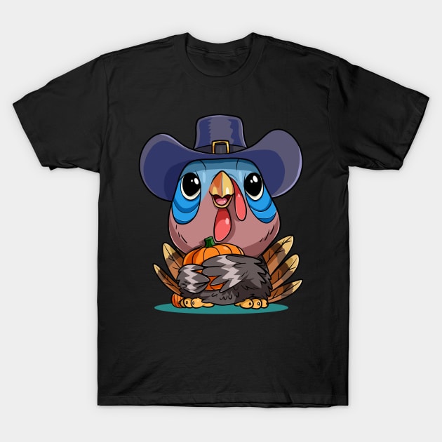 Happy Thanksgiving Pilgrim Pumpkin Turkey day T-Shirt by Noseking